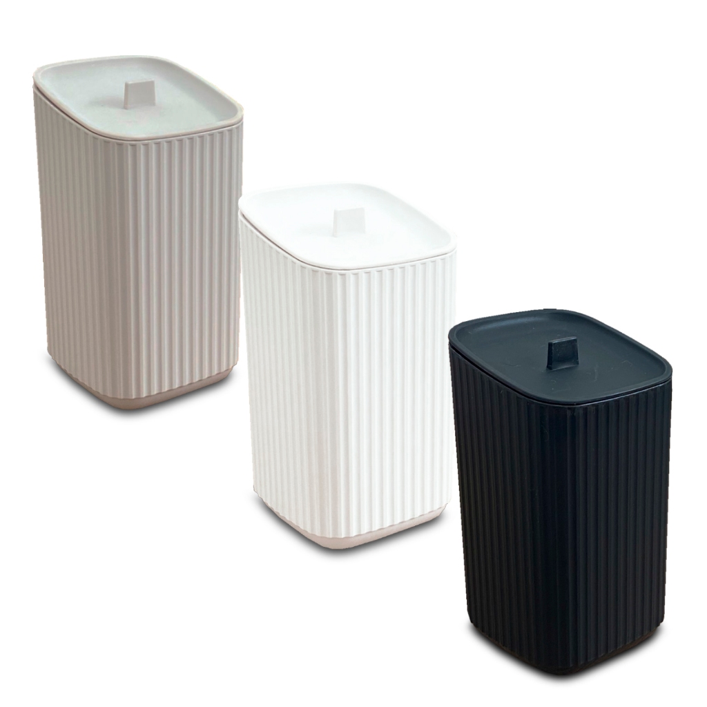 Porta Algodão Cotonete De Plástico Com Tampa Minimalista Banheiro Lavabo Usual Utilidades em Oferta na Shopee