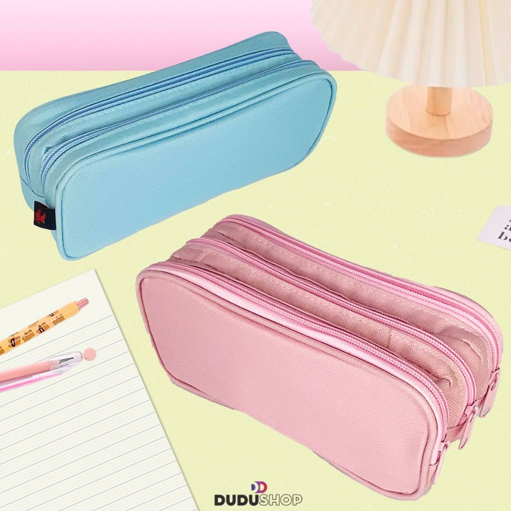 Estojo para Lápis Necessarie Porta Lápis Escolar Estojo Ziper Duplo Grande 3 Ziper Material Escolar em Oferta na Shopee