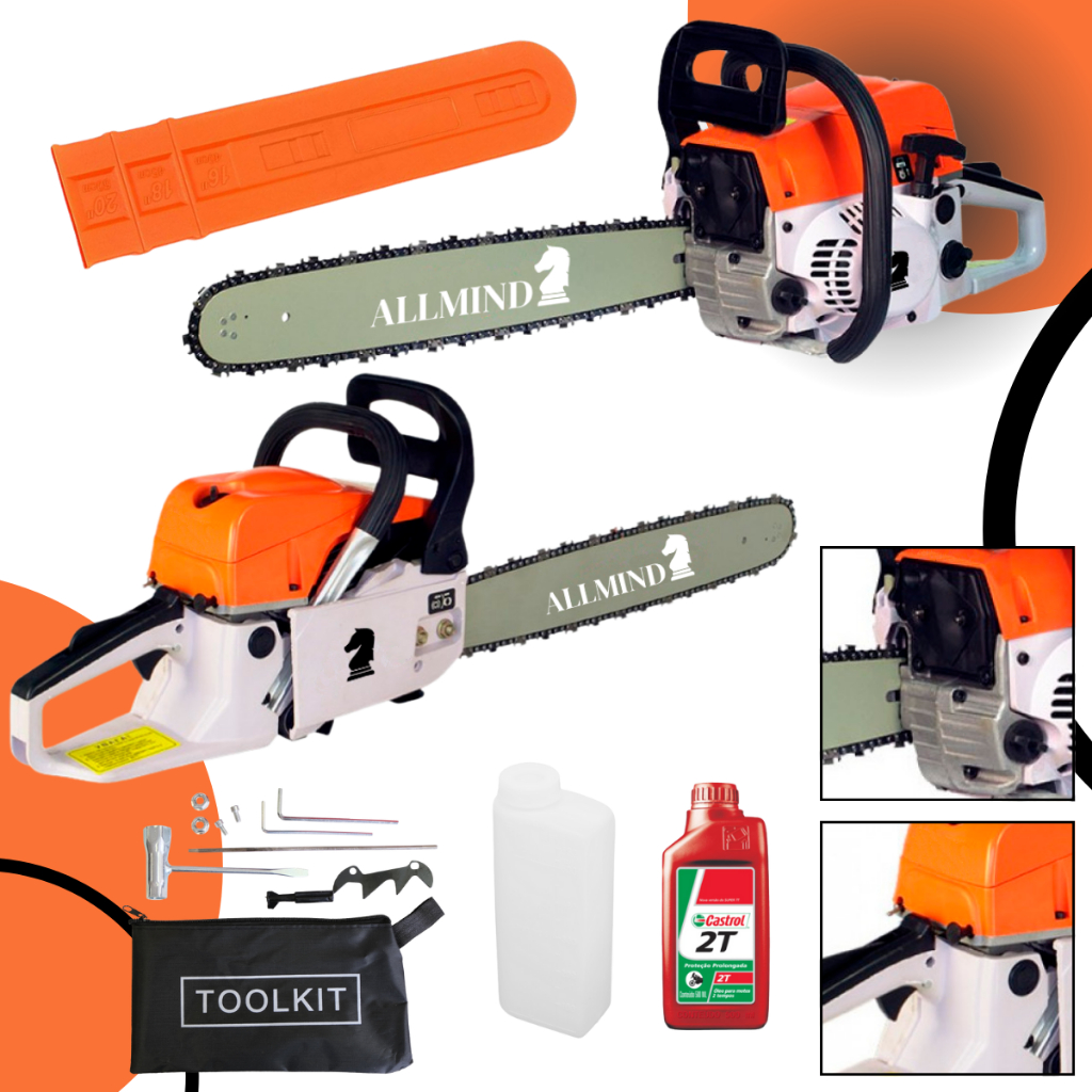 Motosserra a Gasolina Profissional de 78cc