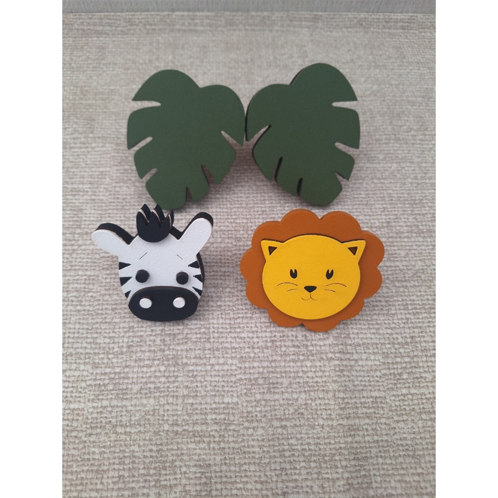 Kit Gancho Pendurador Safari Decoração Infantil