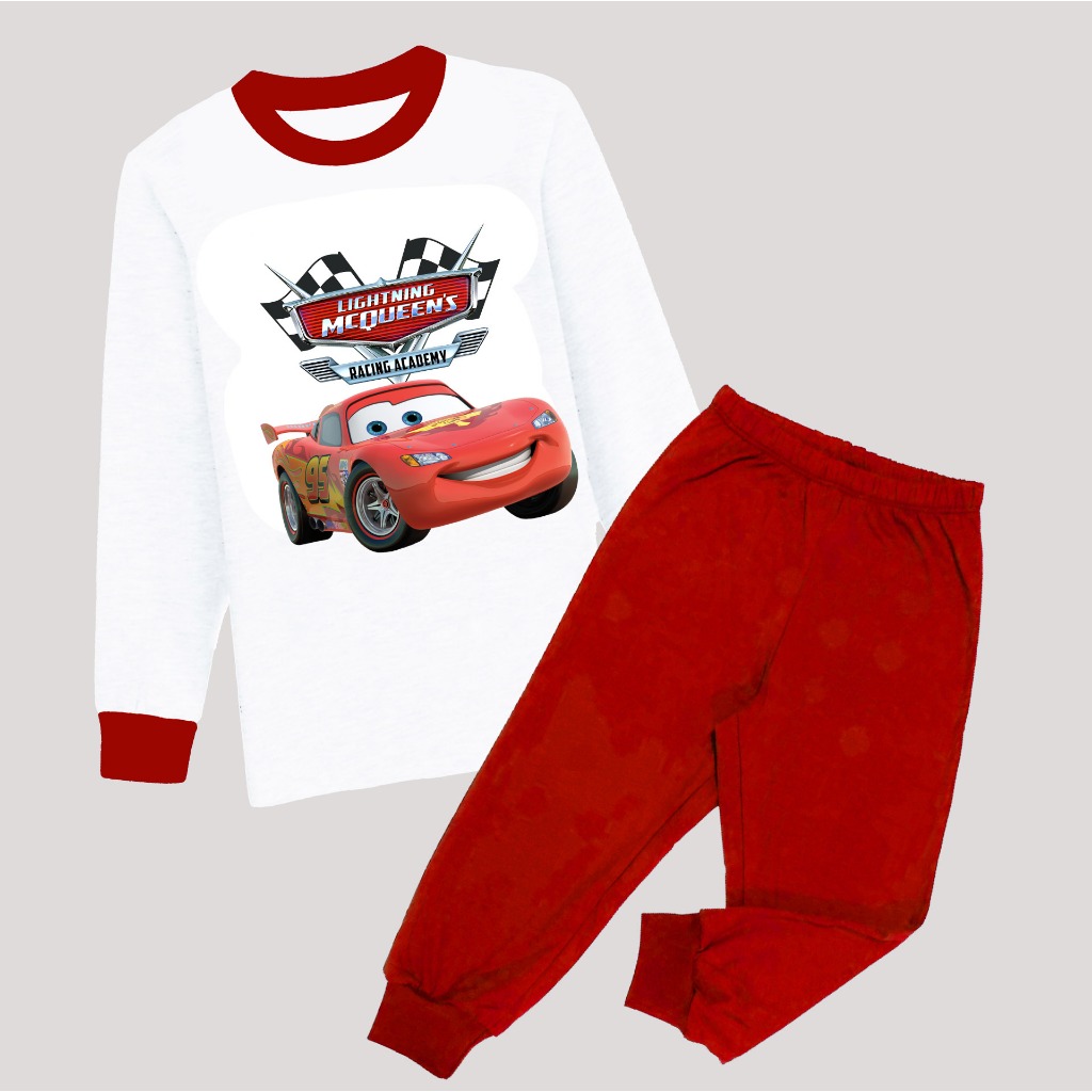 Pijama carros, pijama relâmpago mcqueen
