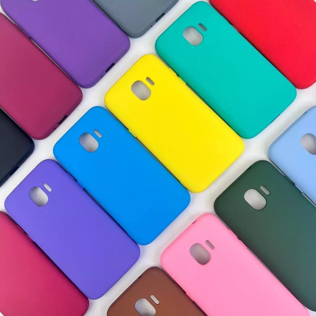 Capa Case Capinha Silicone Colorida Resistente Aveludado e Capa Carteira Samsung J2 Pro