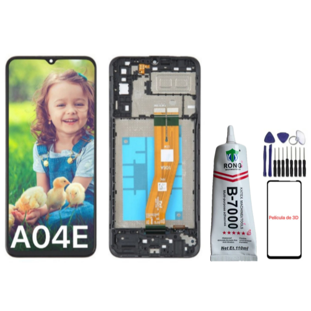 Touch Frontal Lcd Display Compatível Galaxy A04E A042F Sem Aro / Com Aro  A Pronta Entrega em Oferta na Shopee