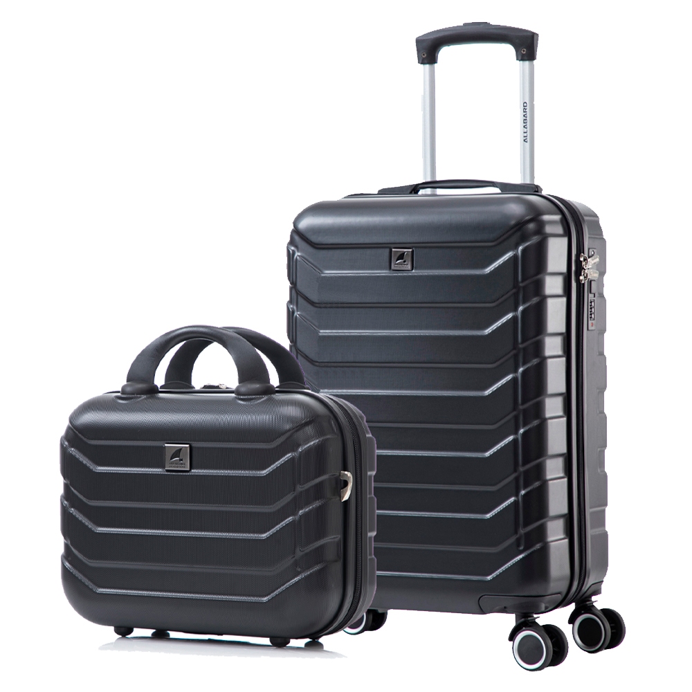 Kit Mala de Bordo e Frasqueira Bagagem de Mão 10kg Viagem Avião Rodinhas 360 ABS Rígido