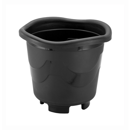 Vaso Redondo Plástico preto 4,7 ou 8 Litros 1 unidade Injeplastec