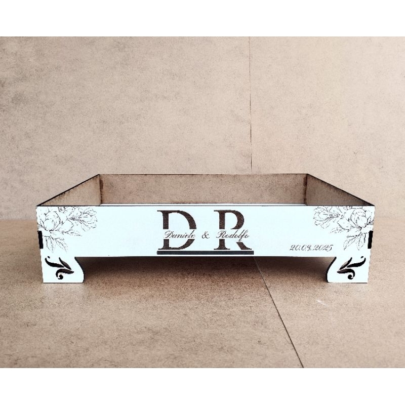 Bandeja Personalizada Toalete Casamento em MDF 20cm x 30cm em Oferta na Shopee