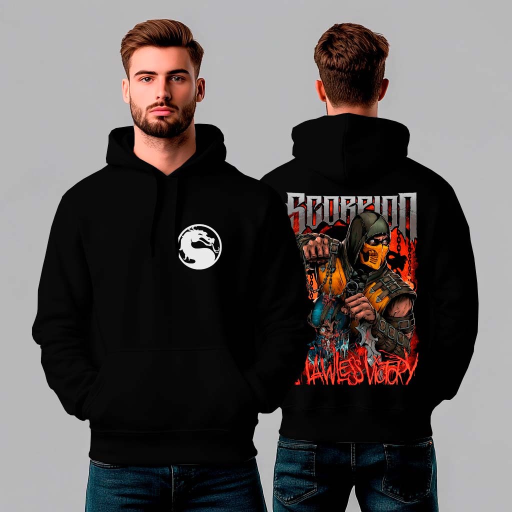 Moletom Canguru Com Capuz e Bolso Skorpion Mortal Kombat REF1294