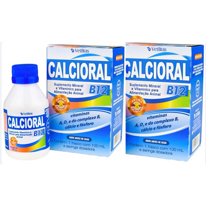 Kit C/ 2 Frascos de Suplemento Calcioral 100m