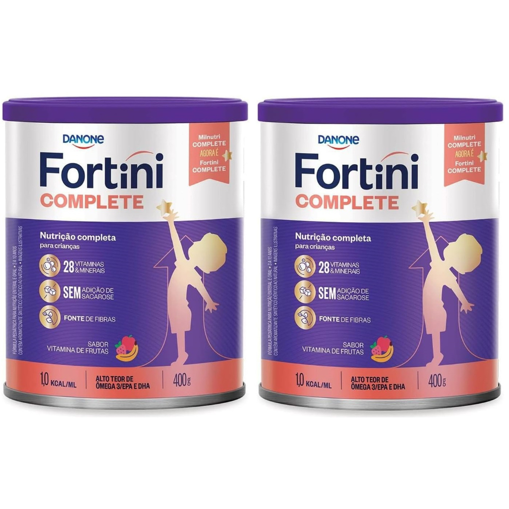 Kit 2 Latas Fortini Complete Vitamina de Frutas 400G cada