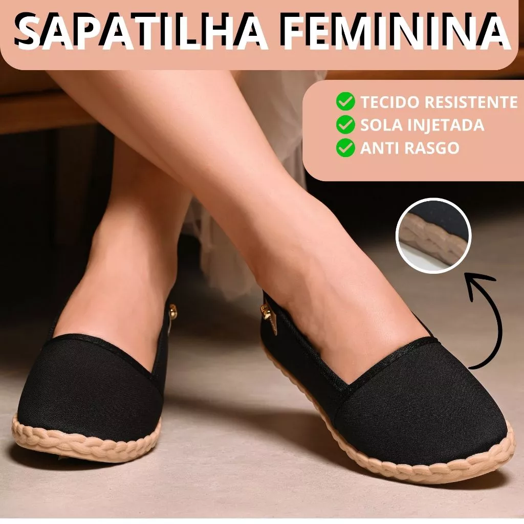 Sapatilha Casual Feminina Macia Leve e Confortável — imagem 1
