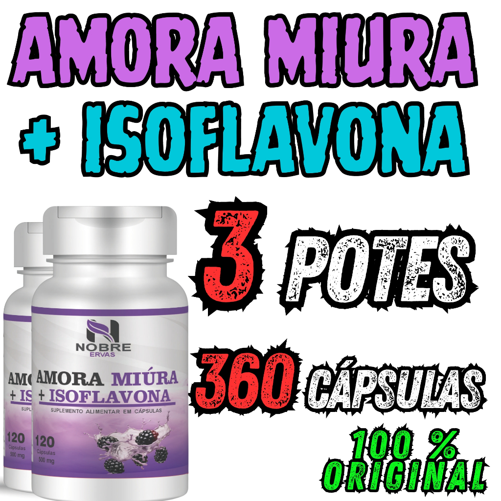 Amora com Isoflavona 100% Pura 120 cápsulas em Oferta na Shopee