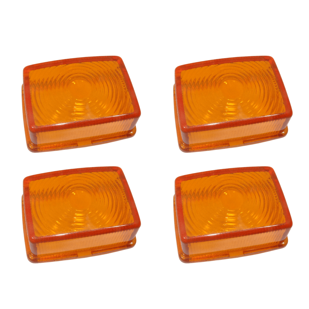 LENTE DO PISCA YBR 125 E XTZ 125 2004 A 2008 LARANJA(AMBAR) FUMÊ-CRISTAL (KIT COM 4 PÇS)