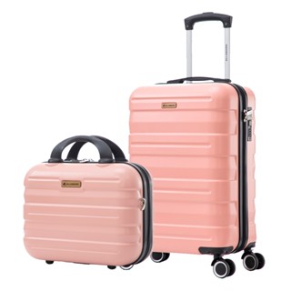 Kit Mala Bordo Viagem Frasqueira ANAC ABS Rígido Avião 45x30x20