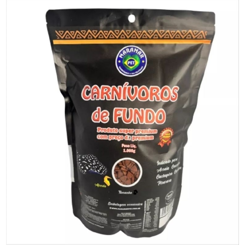 Ração Maramar Carnivoros de Fundo bag 1kg Pellet G