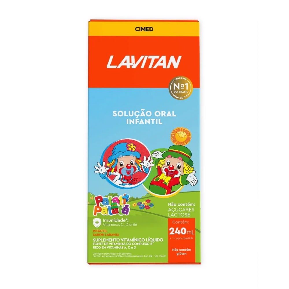 Vitamina Infantil Lavitan 240ml Sabor Laranja