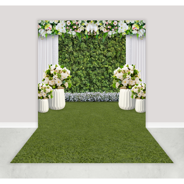 Fundo Fotográfico Painel Tecido Floral Newborn Casamento FFT-286 em Oferta na Shopee