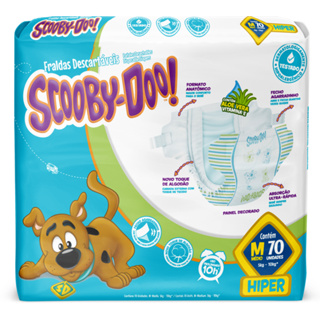 Fralda Scooby-Doo Hiper M 70 Unidades | Extra Absorção | Antivazamento | Conforto Garantido em Oferta na Shopee