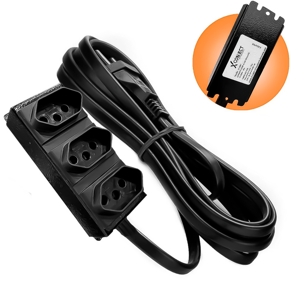 NOVA Extensão Elétrica Em Metal Profissional De 3m, 5m 20A Resistente Tripolar Casa Comércio Oficina