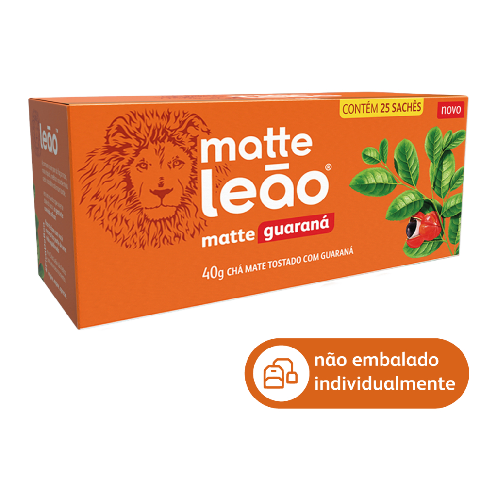 Chá Matte Leão com Guaraná - Caixa com 25 Unidades em Oferta na Shopee