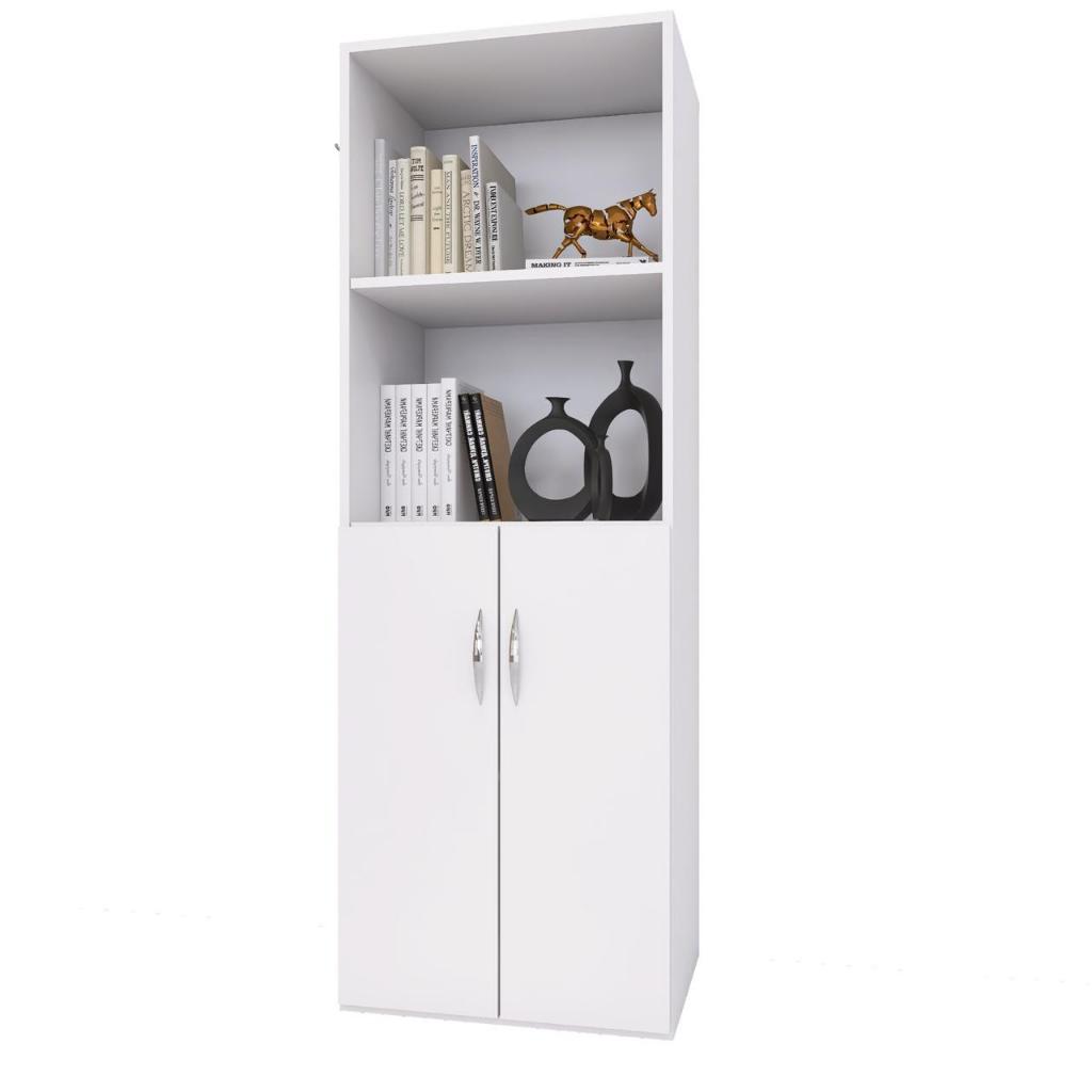 Armário Sapateira /Estante Multiuso c/ 2 Portas 4 Prateleiras Nichos Balcão Organizador