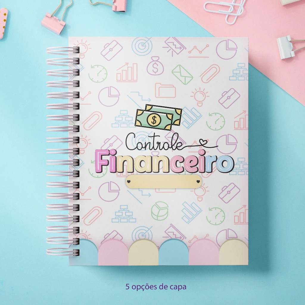 Caderno controle financeiro, contas organizadas, organizador de finanças, organizando a vida financeiro, financeiro