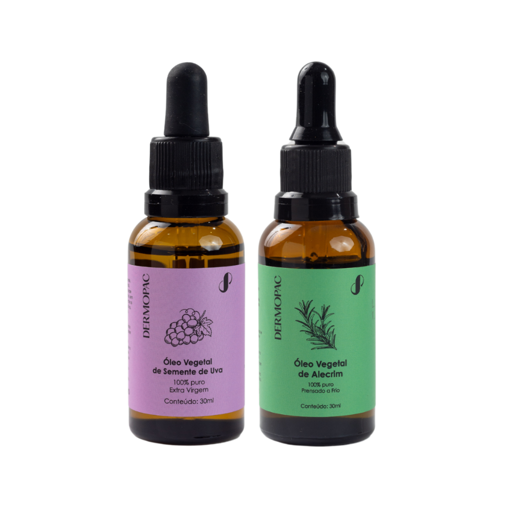 Kit Óleos Vegetais Alecrim + Semente de Uva Dermopac 30ml em Oferta na Shopee