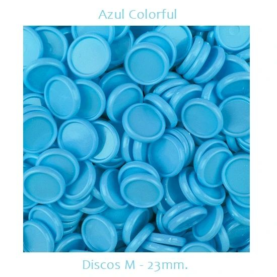 Discos Decorado M 23mm Azul Colorful Com 12 Unidades Pop Disc