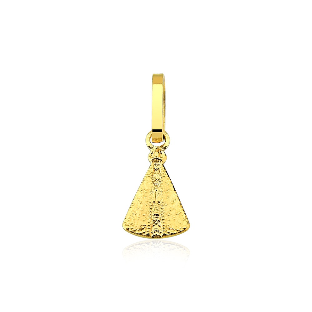Pingente ouro 18k Nossa Senhora Aparecida mini 0,8cm