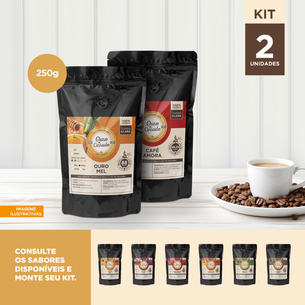 2 pacotes de 250g diferentes de cafés especiais para menor frete kit combo 2x250g em Oferta na Shopee