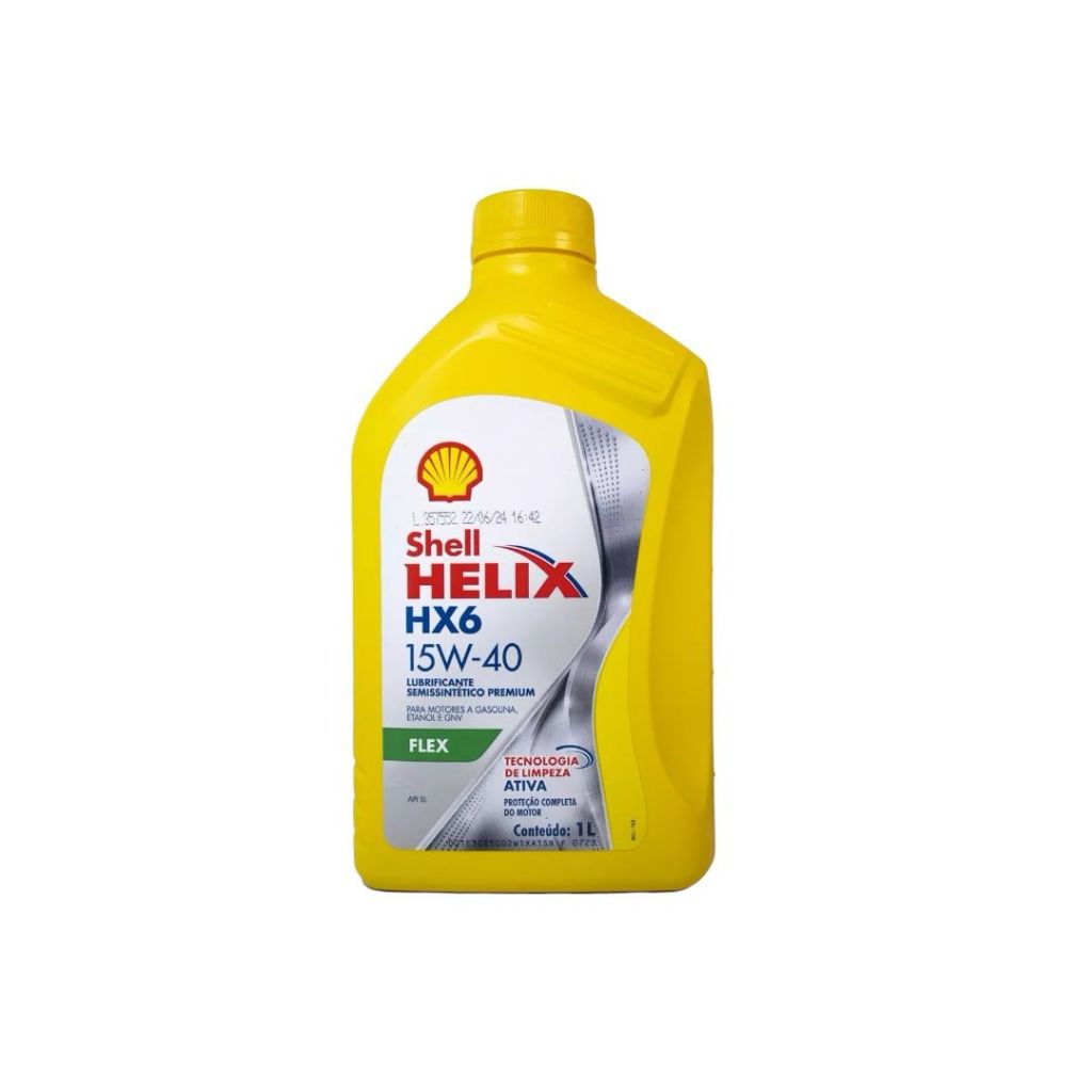 Óleo Para Motor Shell Hx6 15w40 Semissintético Flex Api Sn