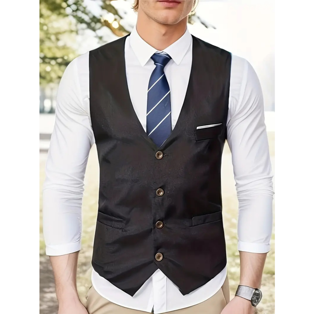 Colete Social Masculino Corte Slim - Confortavel e Elegante Para Todas as Ocasiões