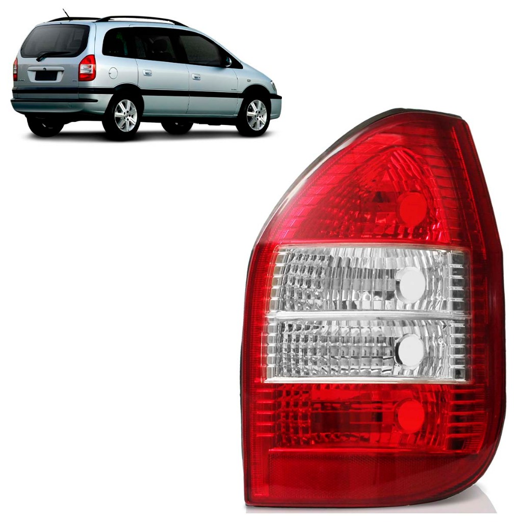 Lanterna Traseira Zafira 2001 2002 2003 2004 2005 2006 2007 2008 2009 2010 2011 2012 Bicolor Lente Lisa
