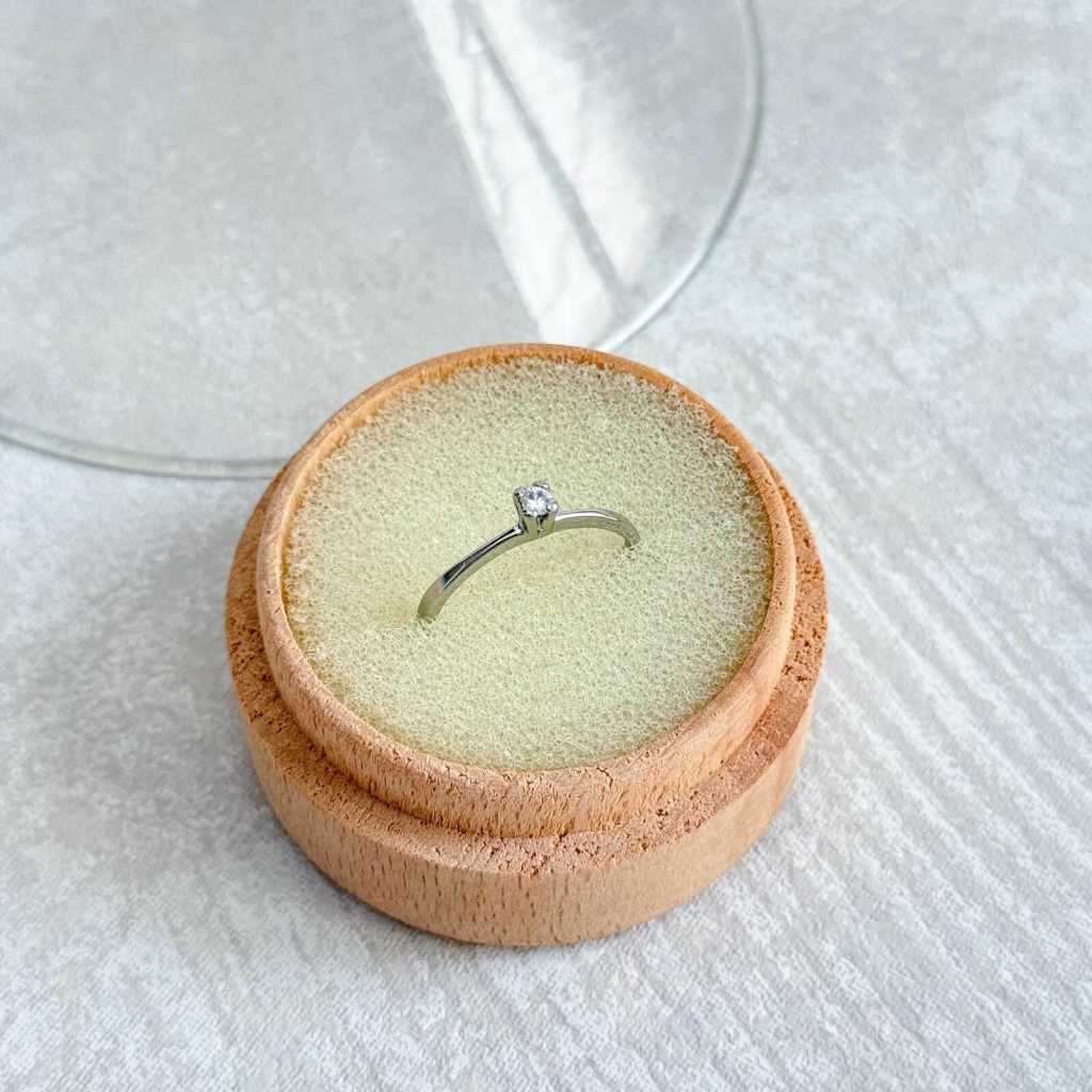 [ SEMI JOIA ] Anel Feminino Solitário Zircônia Regulável Banhado a Ouro 18k ou Prateado