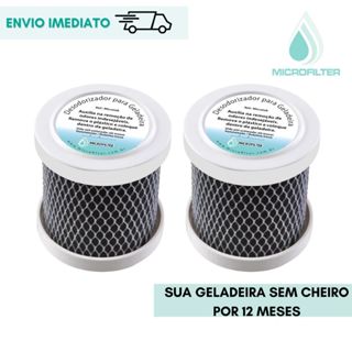 Tira Cheiro Geladeira Kit 2 Pçs Desodorizador Neutralizador Anti Odor Carvão Ativado Carbon block em Oferta na Shopee