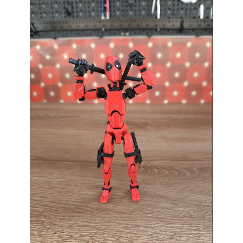 Dummy DeadPool dummy articulado 2 espadas 2 armas 2 coudres 3 pares de mãos figure action boneco colecionável