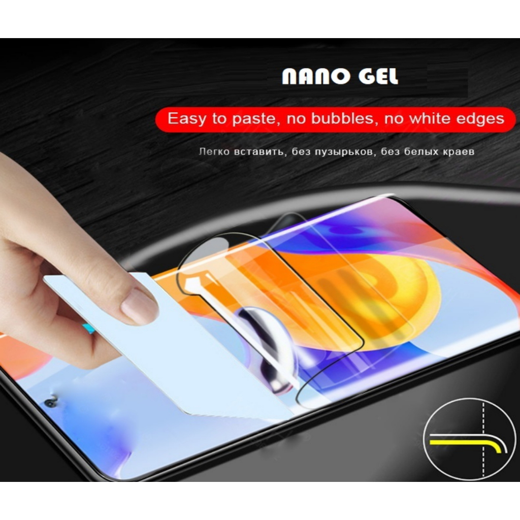 Película Importada Nano Gel Antishock Frontal Para Poco X7 Pro