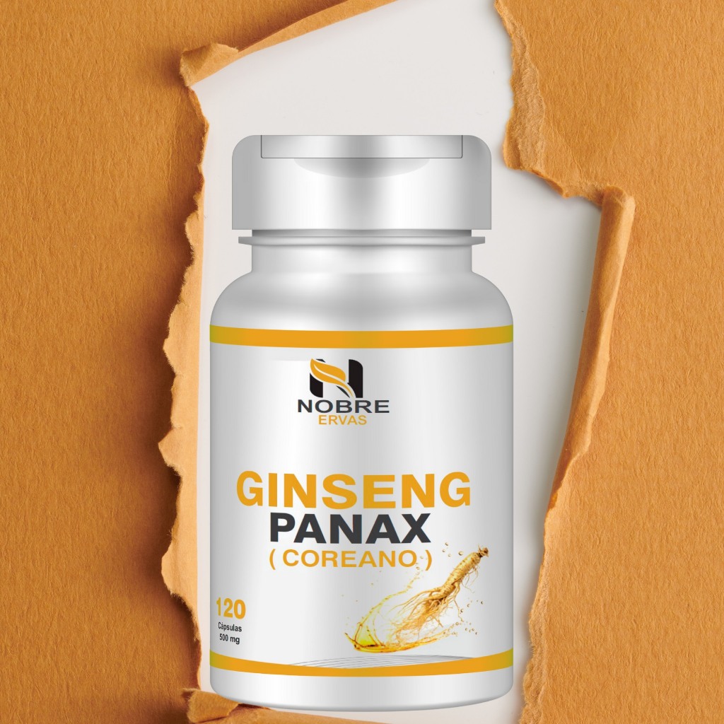Ginseng Panax Coreano 500 mg Extrato Seco 100% Natural