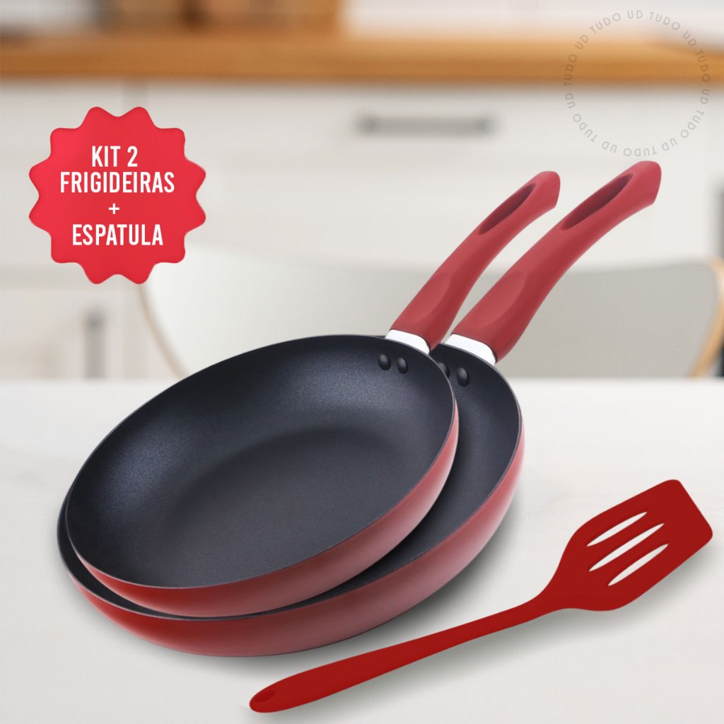 Kit 2 Frigideiras Não Gruda Frita Sem Oleo Indução Granito  20/24cm