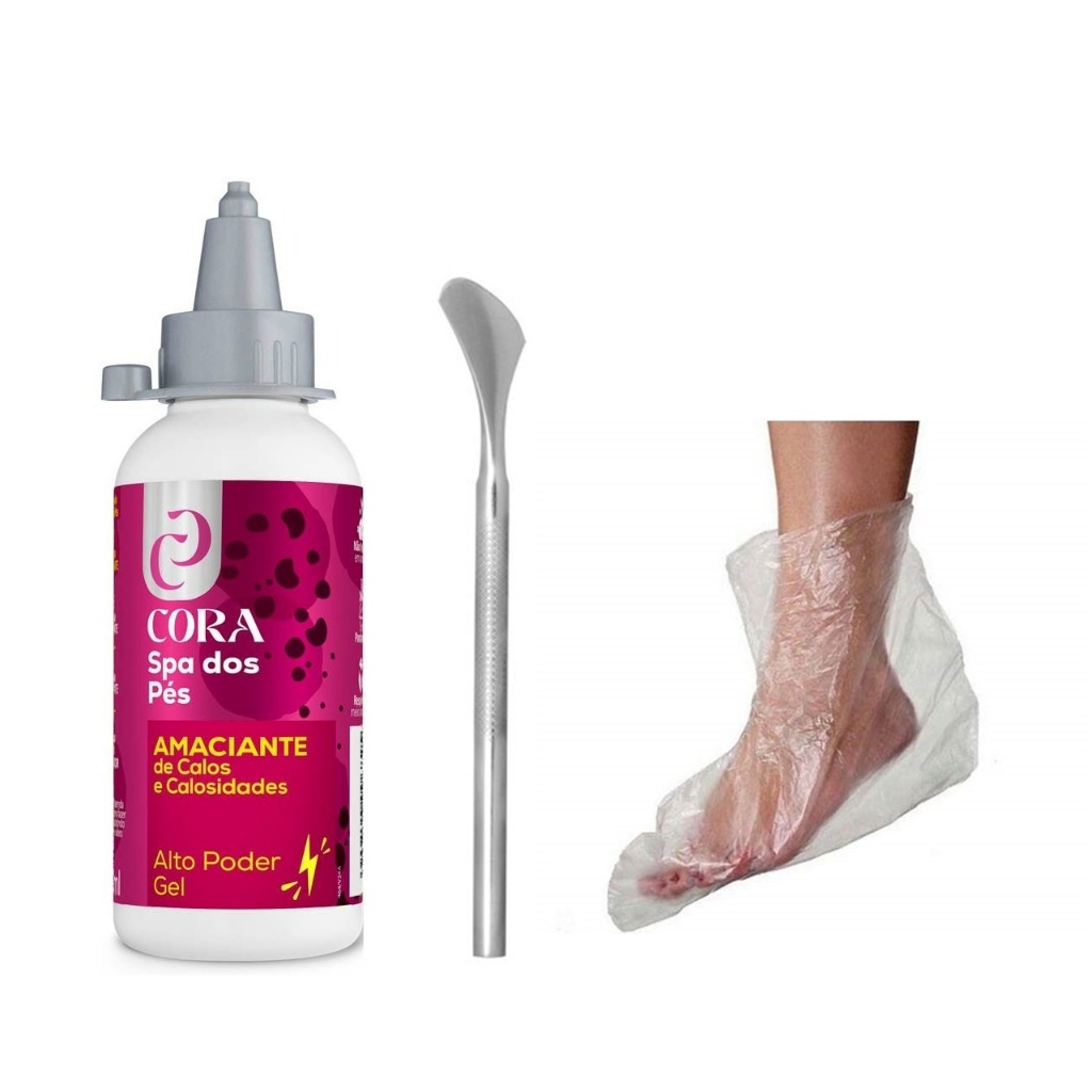 Amaciante Removedor Calos Calosidade Calox Gel + Espátula + 10 Botas Descartáveis em Oferta na Shopee