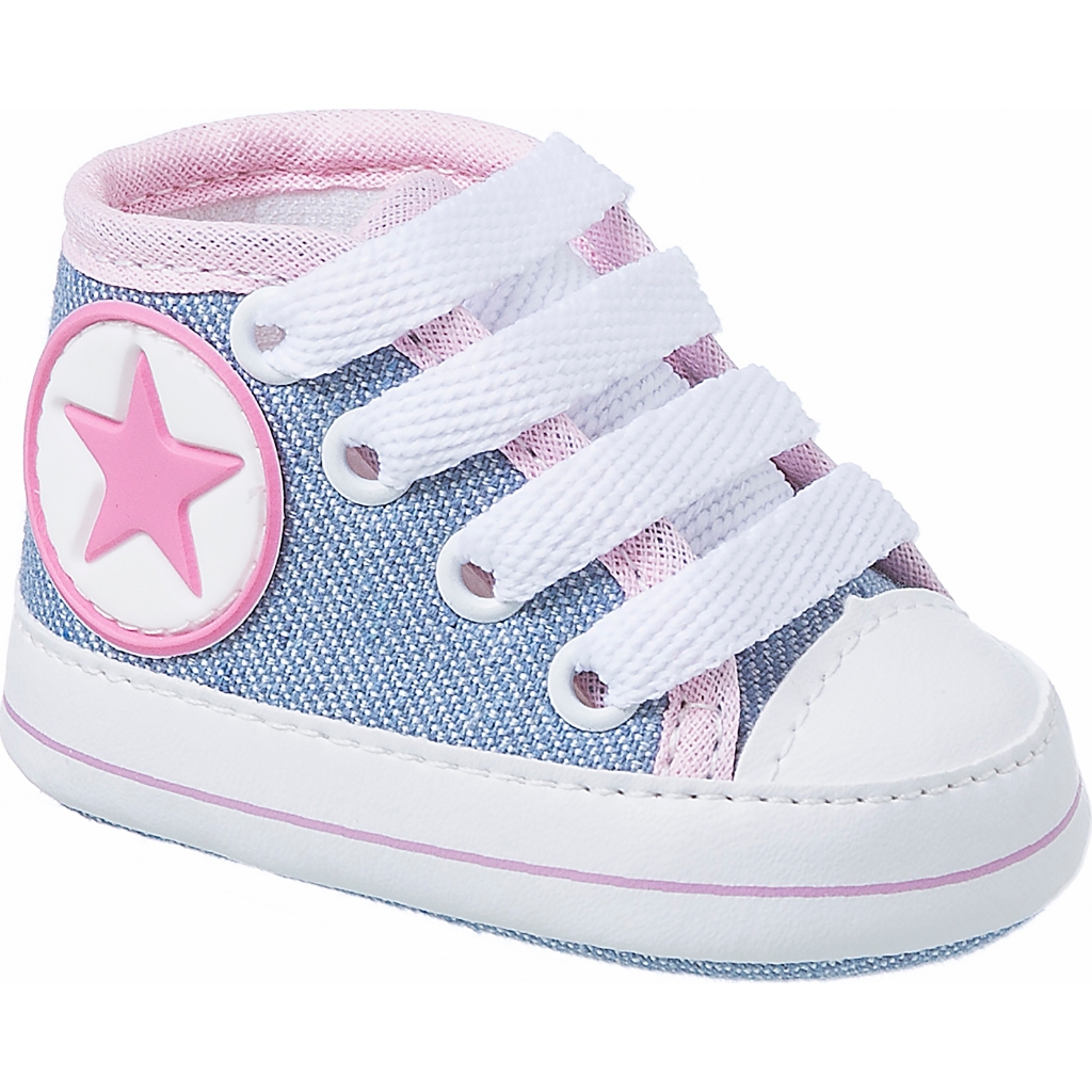 Tênis Infantil Menina Recém Nascido Bebezinho Star Estrela Original Promoção 0 a 11 Meses Leve