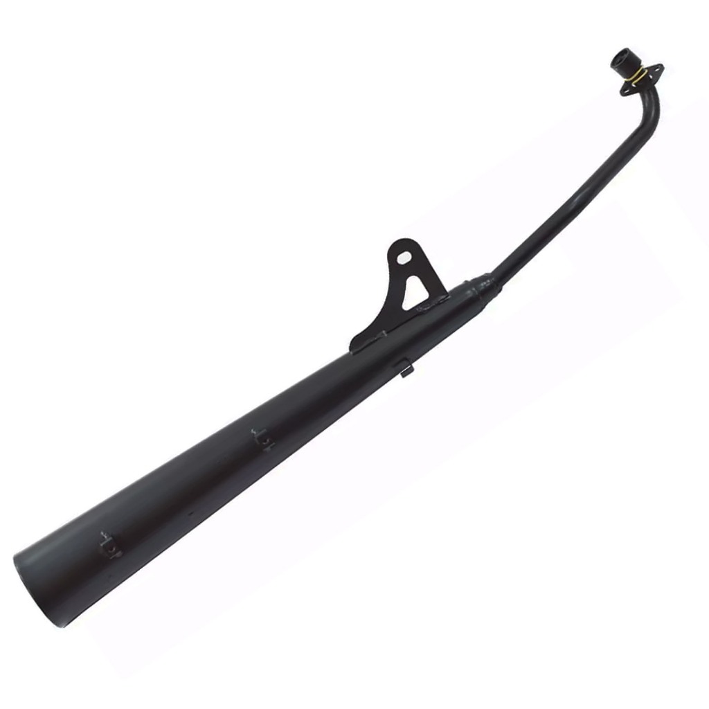 Escapamento Pop 110 Modelo Original Preto com Suporte Protetor Polimet — imagem 2 de 2