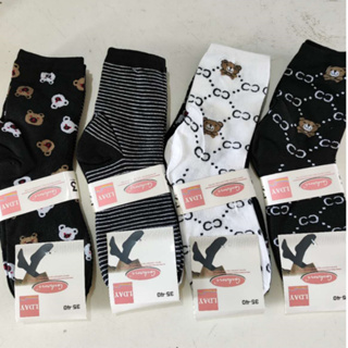 kit 6-12 par meia  feminina  bom qualidade ótimo cano longas em Oferta na Shopee