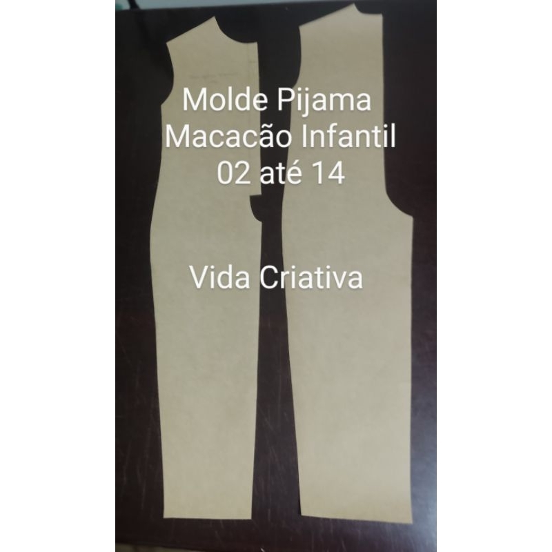 Molde Macacão Pijama com Capuz  Inf. Unissex 02 até 14 de Inverno em Oferta na Shopee