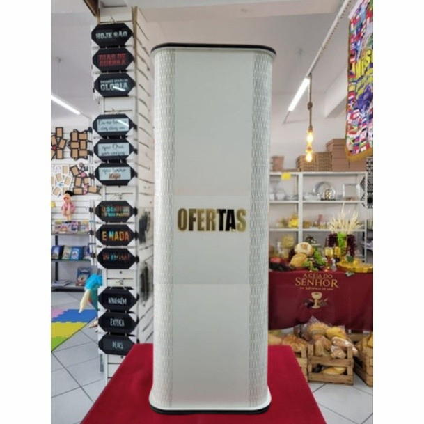 Gazofilácio luxo grande Ofertas - Urna - Igrejas - Campanha - Branco