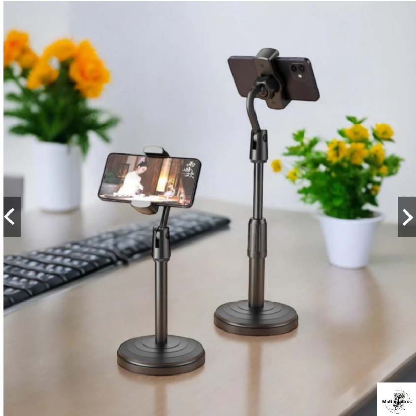 Suporte Tripé Para Mesa Com Mini Pedestal Ajustável 360° Ideal Para Gravação de Videos