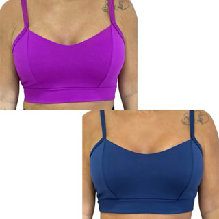 Kit 2 Tops Fitness Feminino Alça Fina Academia Todos os Tamanhos (ref 005) em Oferta na Shopee