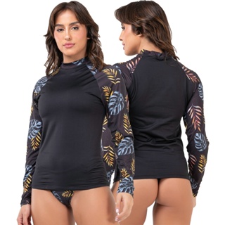 Blusa Térmica Feminina Proteção Uv Manga Longa Estampada Moda Praia Verão 2022 031 em Oferta na Shopee
