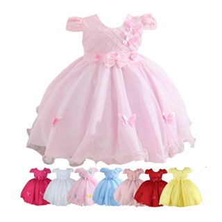 Vestido Jardim Encantado das Borboletas Infantil Luxo Rosa Floral em Oferta na Shopee
