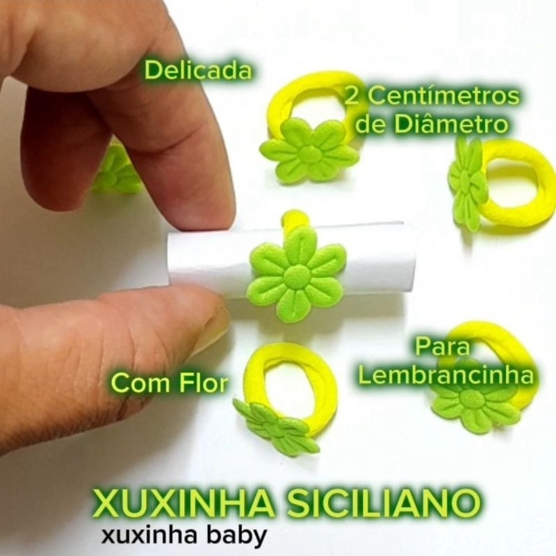1 XUXINHA BABY, XUXINHA INFANTIL, XUXINHA VERDE, XUXINHA RABICÓ, XUXINHA PARA LEMBRANCINHA, ELÁSTICO DE CABELO