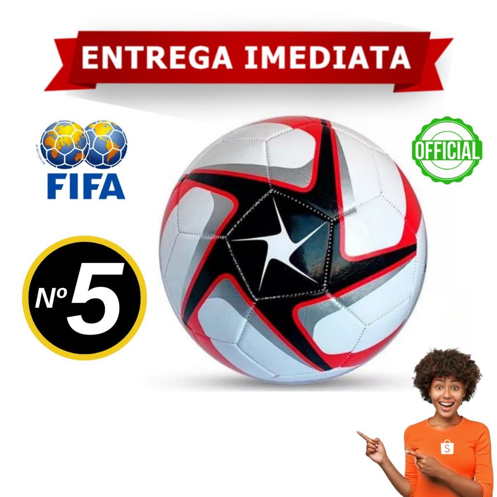 Bola Futebol Tamanho Oficial Campo Fifa Premium Reforçada